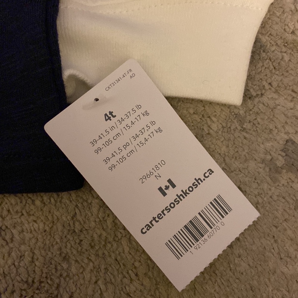 Carters Glow in the Dark Long Sleeved Tee; Size 4T; New with tags. - Picture 3 of 3